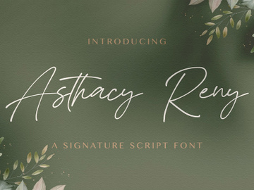 Asthacy Reny - Handwritten Font preview picture