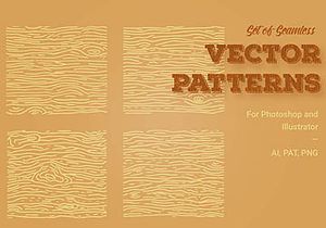 Forest Land Vector Kit: Wood Textures & Seamless Patterns
