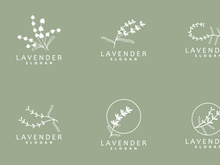 Lavender Logo Elegant Purple Flower Plant Illustration