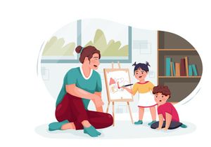 M147_Babysitter Service Illustrations