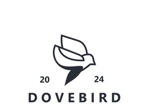 Dove bird elegant flying logo design Nature Wildlife Label style vintage image