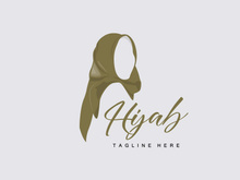 HIjab Logo, Fashion Product Vector Brand, Muslim Women Hijab Boutique Design