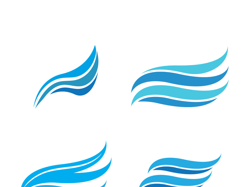 Wave beach vector illustration design logo