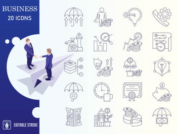 Outline : Business And Finance Icon set preview picture