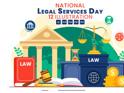 12 National Legal Services Day Illustration