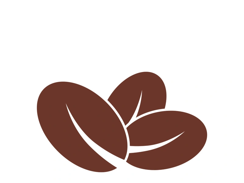 Coffee bean icon vector illustration template
