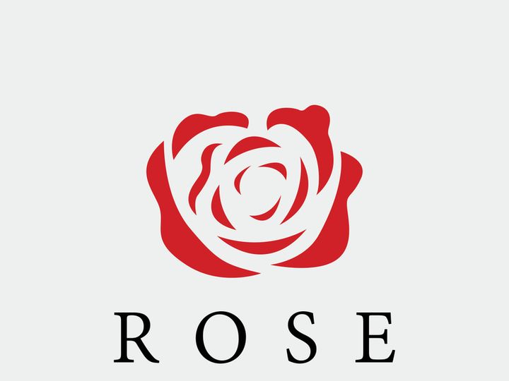 Creative rose flower logo design