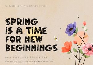 Pure Blossom - Decorative Display Font