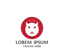 Devil logo design with a modern concept.
