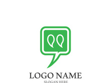 Speech bubble icon logo template vector illustration