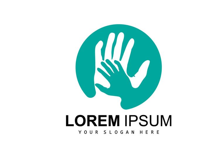 Hand Logo, Teamwork Vector Design