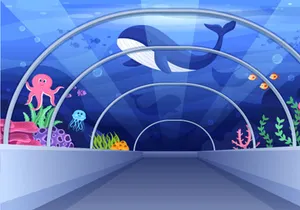 11 Aquarium Flat Illustration