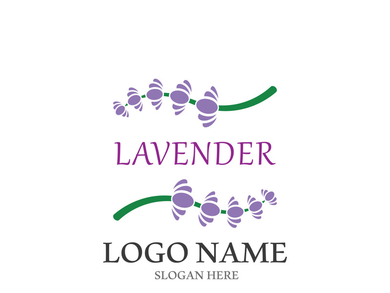 Lavender flower vector icon illustration design template