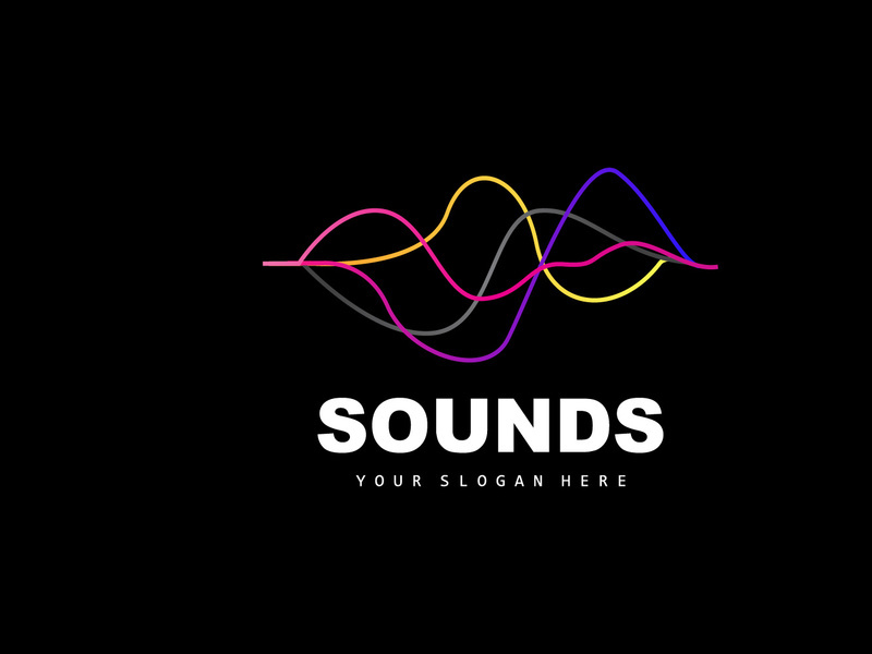 Sound Wave Logo, Equalizer Design, Music Wave Vibration