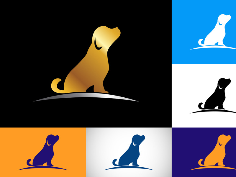 Pet care logo design template. Animal logo design vector icon illustration