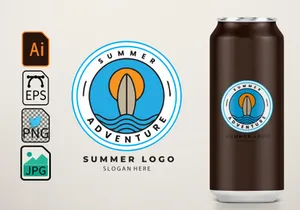 Summer logo design Template