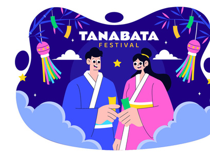 10 Tanabata Japan Festival Illustration