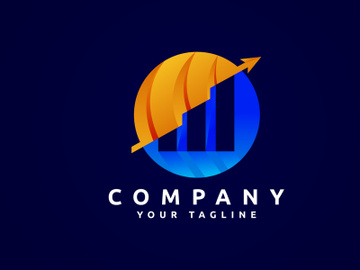 Accounting financial gradient logo, Financial Advisors logo design vector preview picture