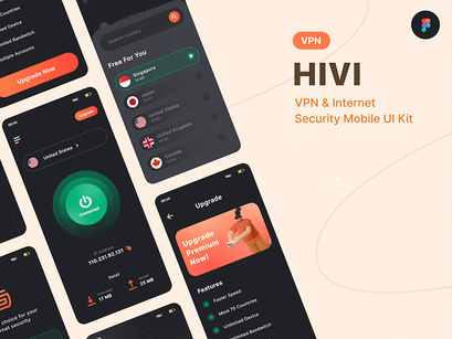 Hivi VPN Mobile UI Kit