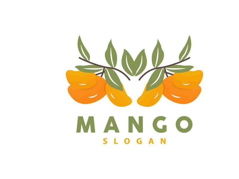 Mango Logo, Fruit Design Simple Minimalist Style