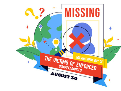 10 Victims of Enforced Disappearances Day Illustration