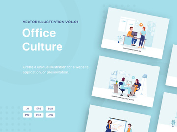 Office Culture Vector Illustration_Pack 01 preview picture