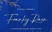 Franky Rain - Signature Script Font