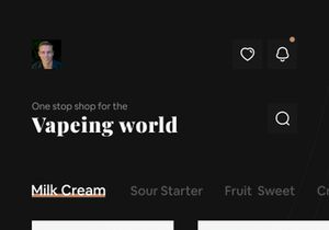 Vapage Vapeshop UI concept