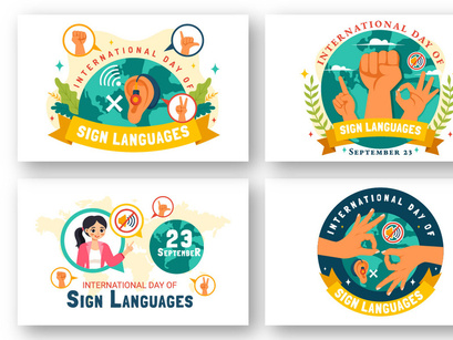 12 International Day of Sign Languages Illustration