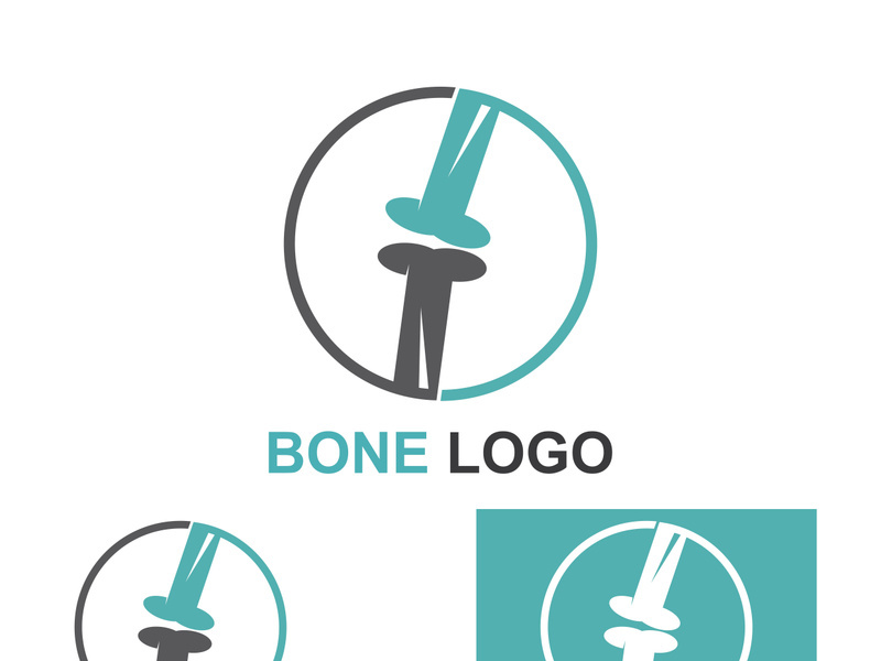 Bone logo design.logo for nursing, medical, orthopedic.