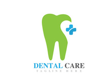 Dental care logo vector icon design