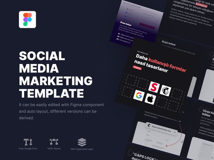 Social Media Marketing, Blog, Design Template -  Ideal for creative social media marketing