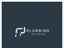 Plumbing logo vector design template. water pipe logo design.Leaking water logotype,Design Concept, Creative Symbol, Icon
