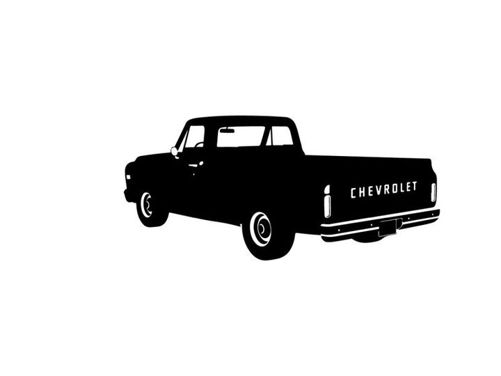 Chevrolet pickup truck silhouette