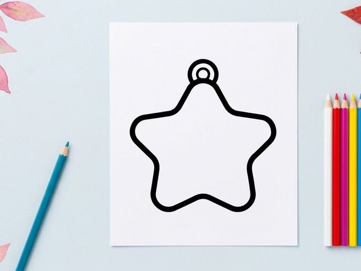 Ícone de estrela em contorno. Símbolo minimalista de estrela para design de web e interface do usuário.
