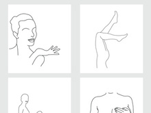 Beauty Woman Line Art, Wall Decoration