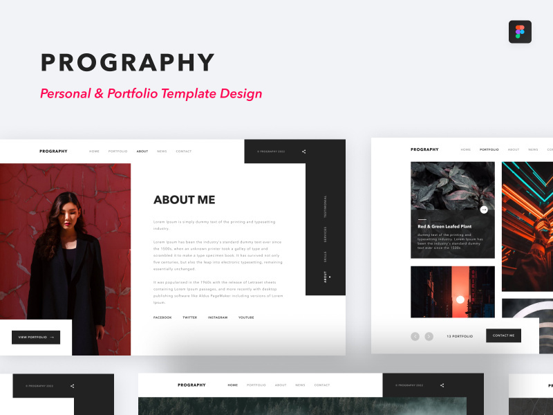 Prography personal portfolio web design