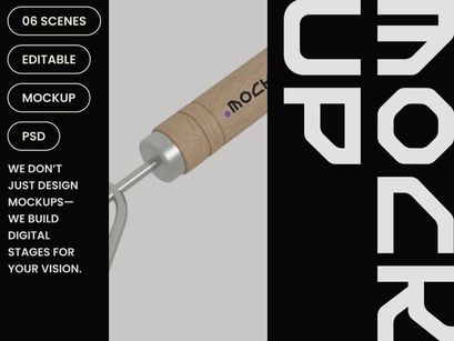 Hand Garden Fork Mockup