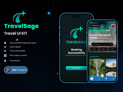 Travel Mobile App UI Kit | Travel Booking App | Booking App | Travel