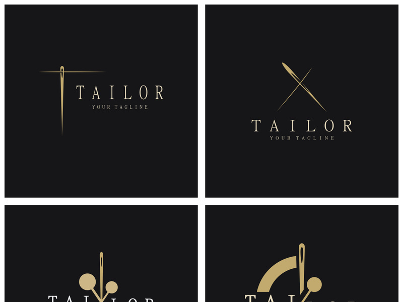 tailor logo icon illustration template combination of buttons for clothes, thread and sewing machine, for clothing product design, convection companies, fashion in vector form