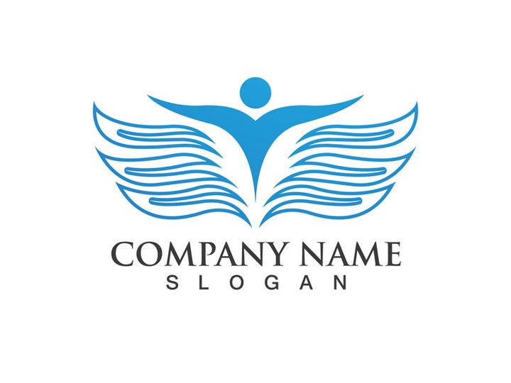 People yoga health in lotus flower logo