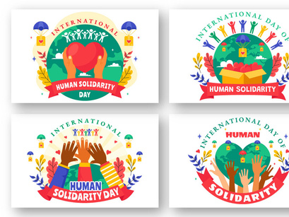 11 International Human Solidarity Day Illustration