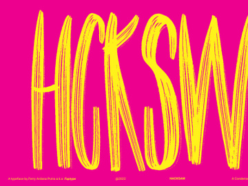 Hacksaw | Condensed Dry Brush Font preview picture