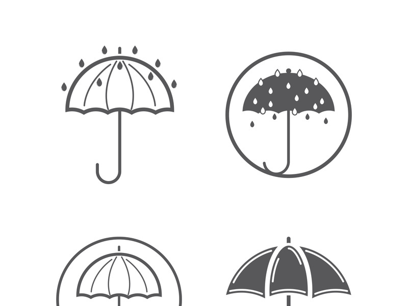 Umbrella icon logo design vector illustration