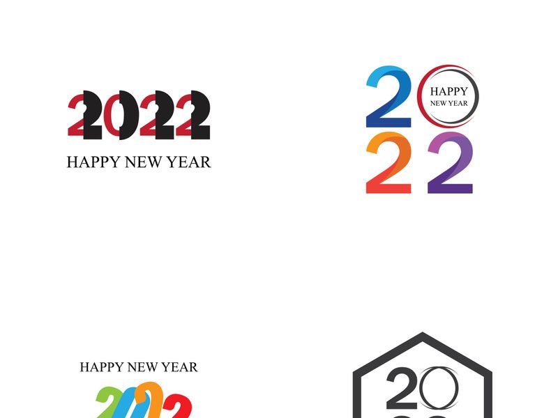 happy new year 2022 vector illustration design template