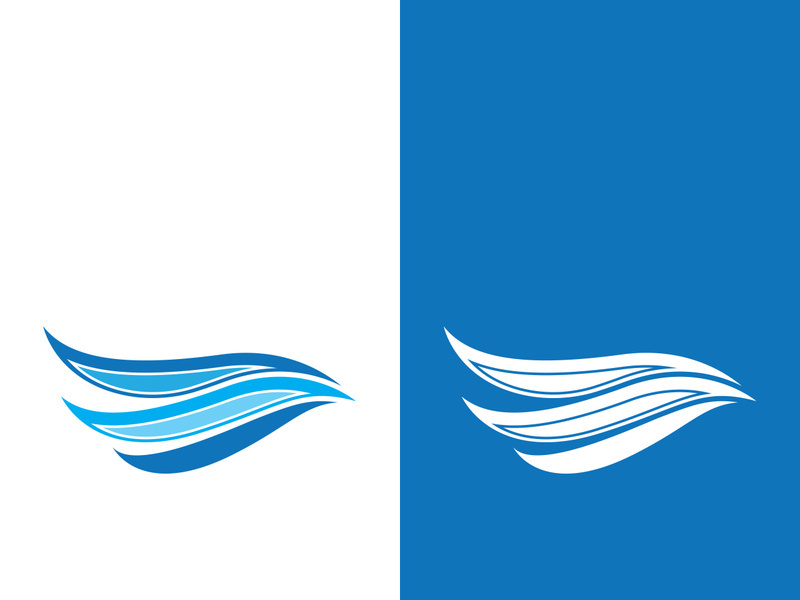 Wave beach vector illustration design logo