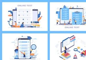 14 Online Testing For E-learning and Education Concept