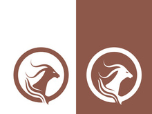 Goat logo template vector icon illustration design