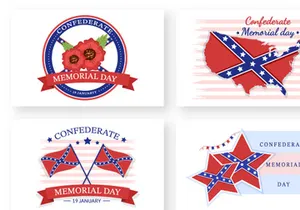 10 Confederate Memorial Day Illustration