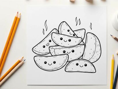 Cute smiling watermelon slices vector illustration flat design